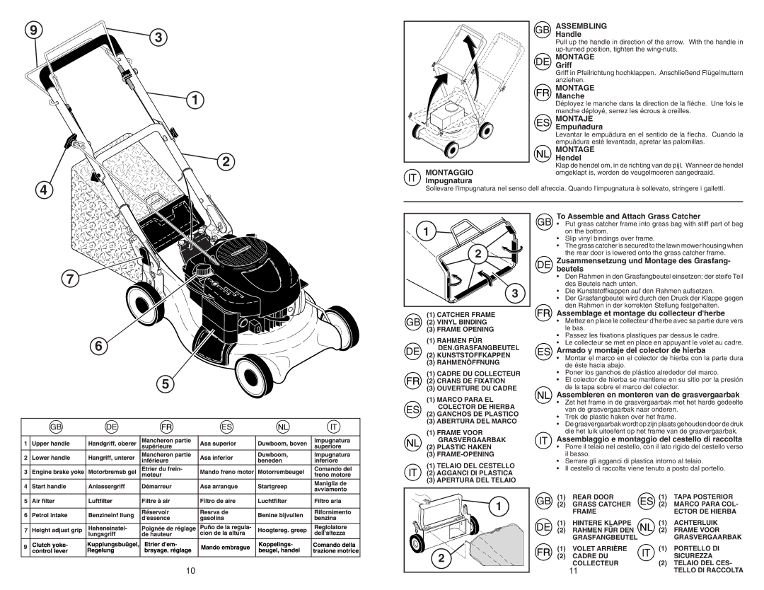 McCulloch M65B53SD instruction manual Assembling, Montage, Montaje 