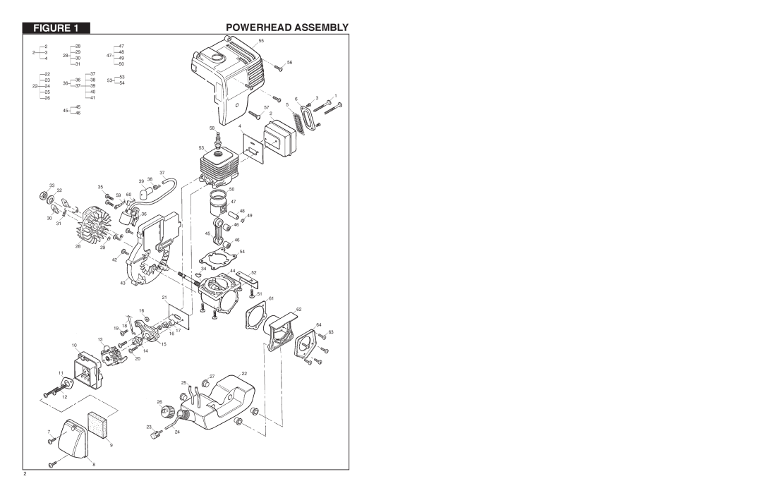 McCulloch MAC 325BP specifications Powerhead Assembly 
