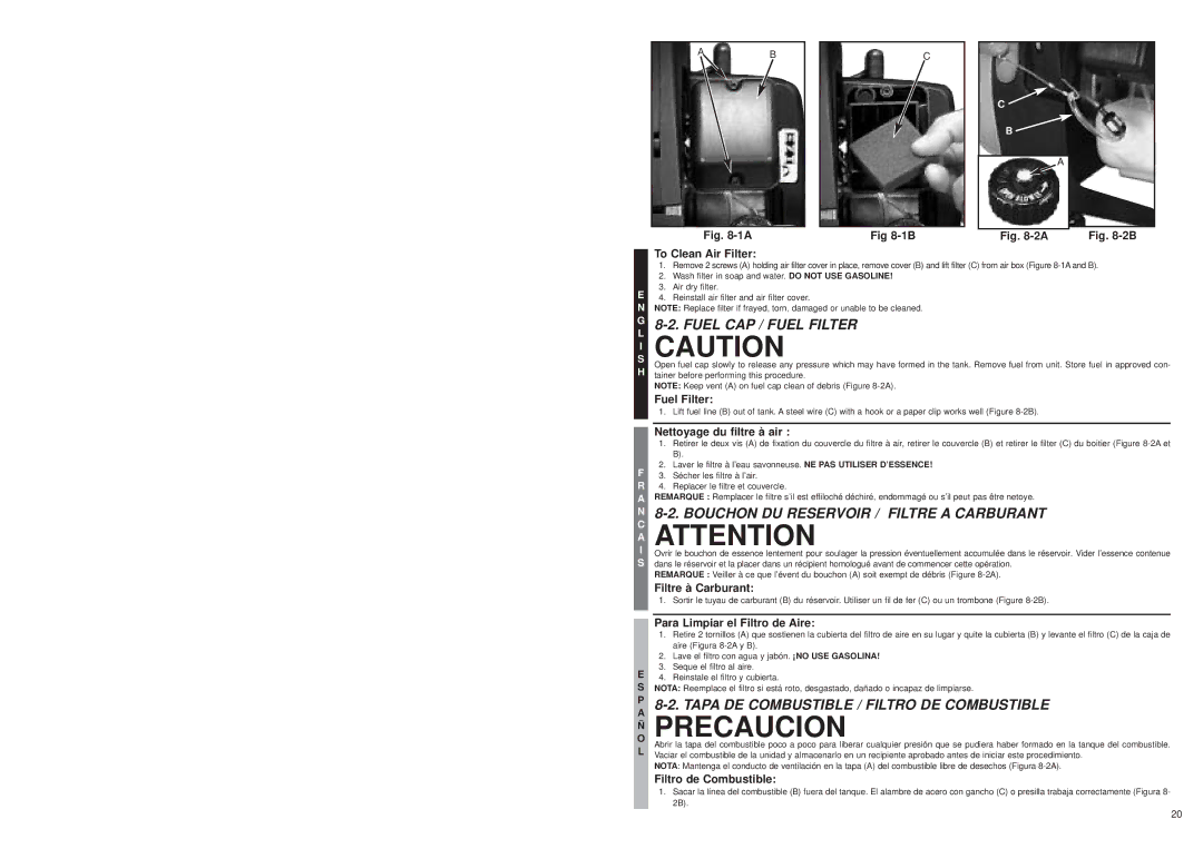 McCulloch MB3200 user manual 