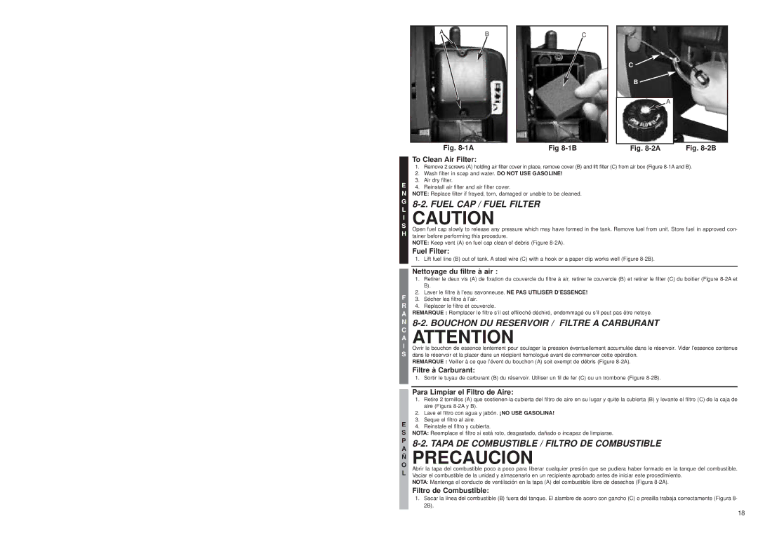 McCulloch MB3201 user manual 