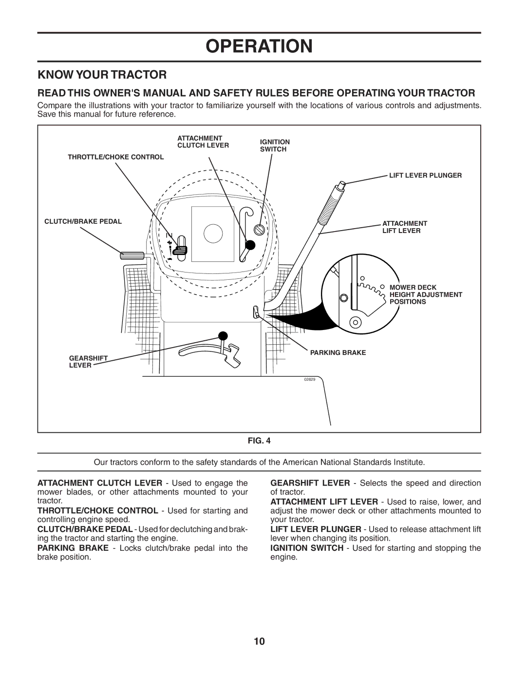 McCulloch MC1136B manual Know Your Tractor 