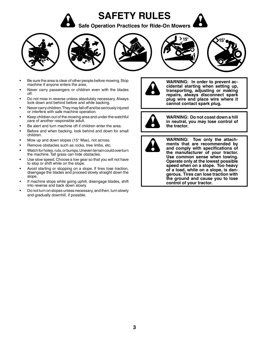 McCulloch MC1236STA manual Safety Rules 