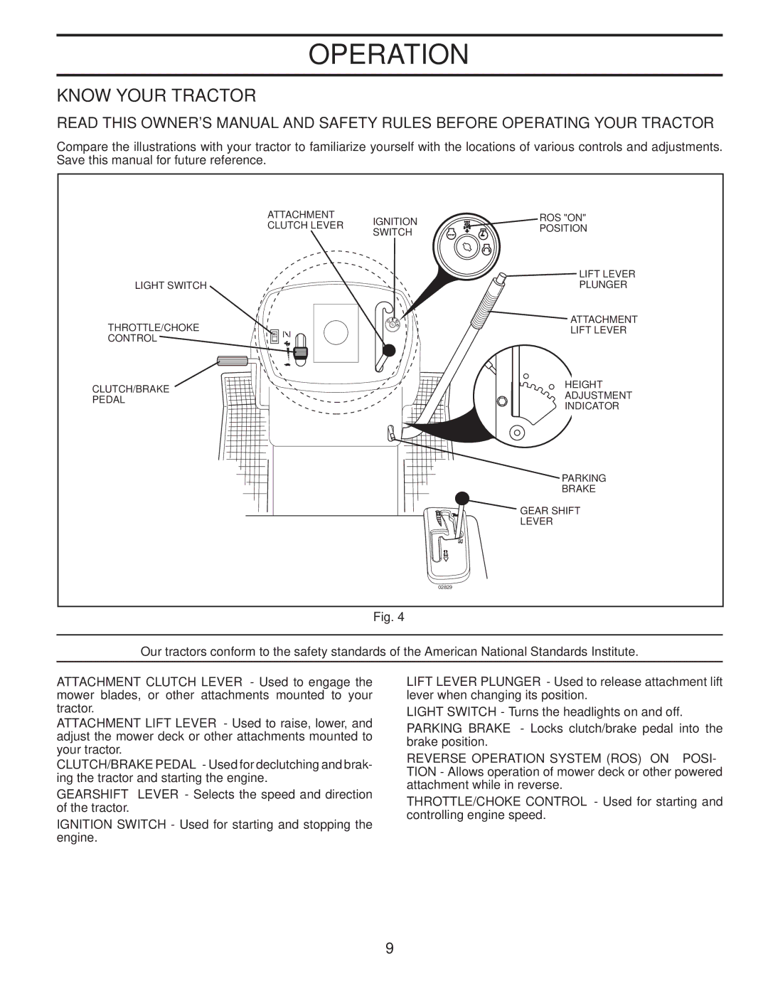 McCulloch MC18542LT, 96012010400, 532 43 27-66 manual Know Your Tractor 