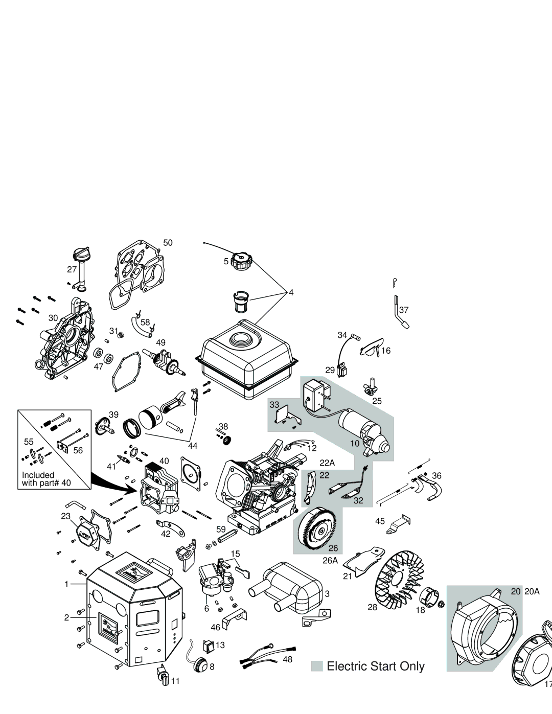 McCulloch MC621, 96182000500 owner manual Electric Start Only 