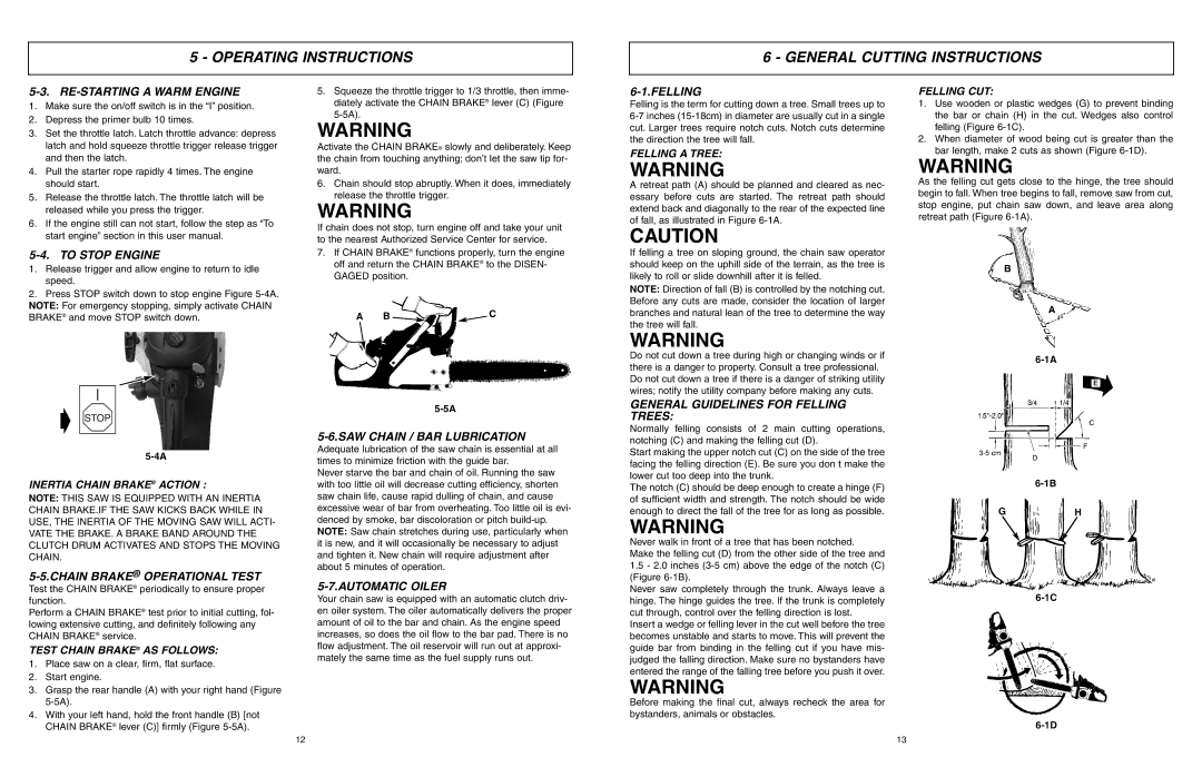 McCulloch MCC1635A-CA, MCC1435A-CA, MCC1635AK-CA user manual Operating Instructions General Cutting Instructions 