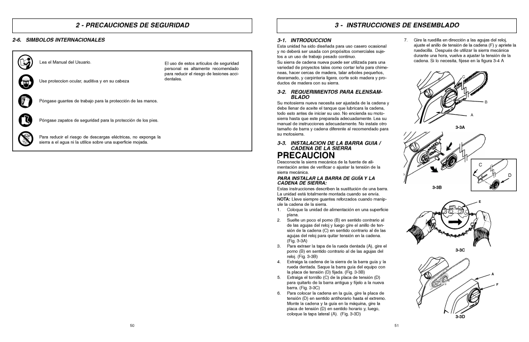 McCulloch MCC4516FC Precauciones DE Seguridad Instrucciones DE Ensemblado, Simbolos Internacionales Introduccion 