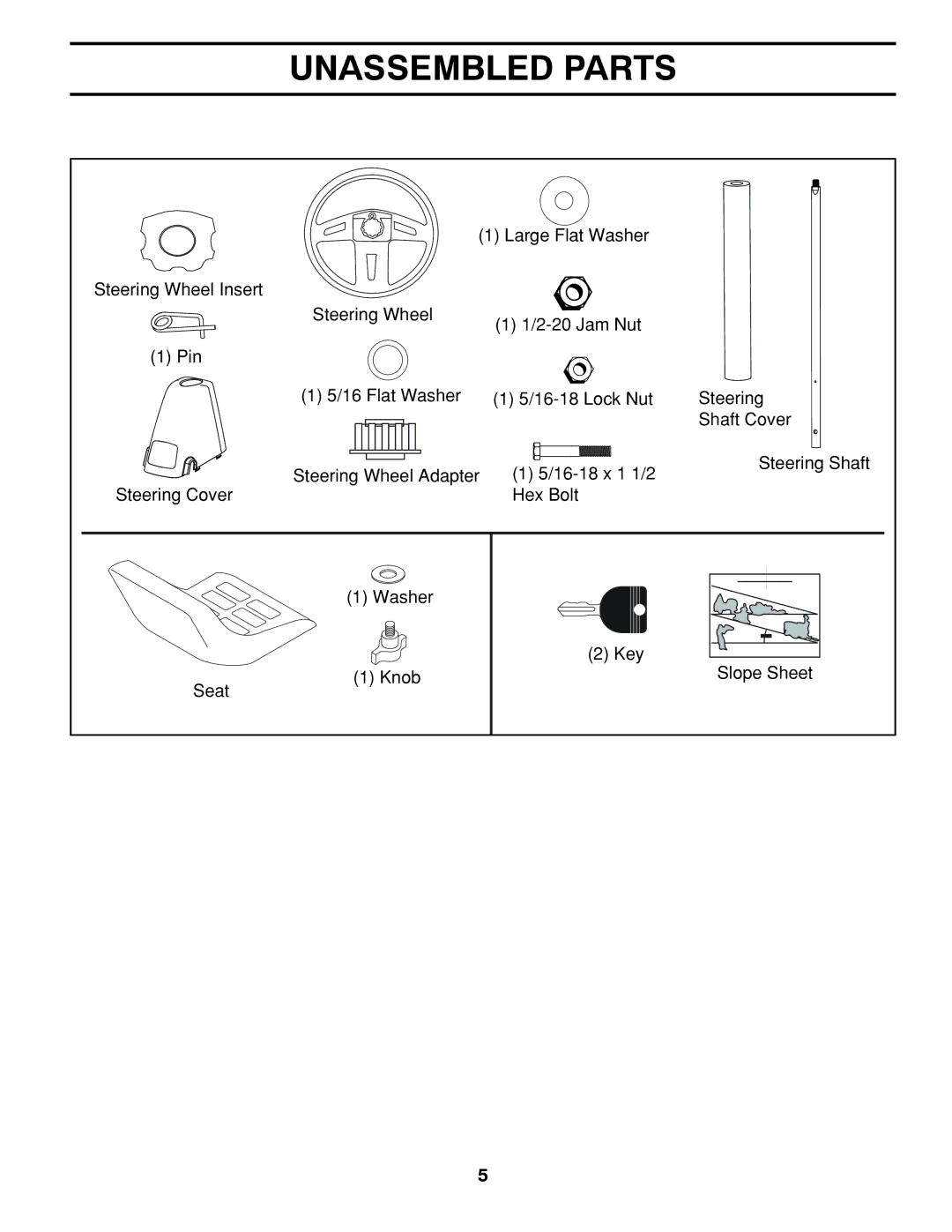 McCulloch 532 43 67-90, MOWCART 66, 96021000900 manual Unassembled Parts 