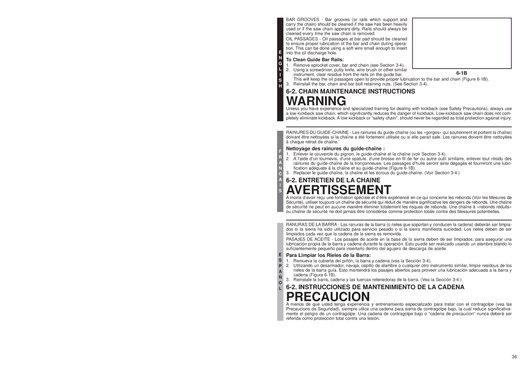 McCulloch MS0815P user manual 