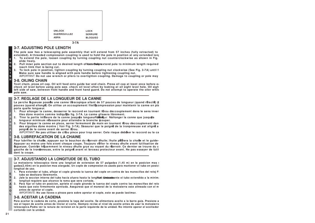 McCulloch MS1015P user manual 