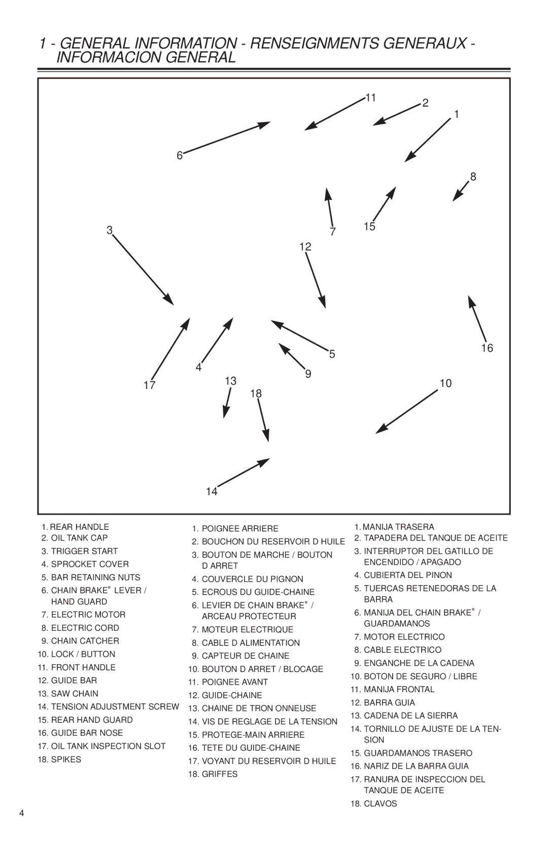 McCulloch MS1425, MS1630, MS1640, MS1645 user manual 