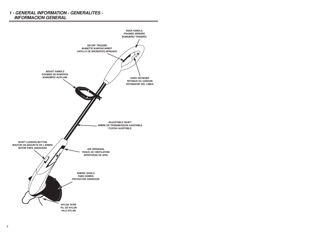 McCulloch MT2027, MT2026 user manual General Information Generalites Informacion General 