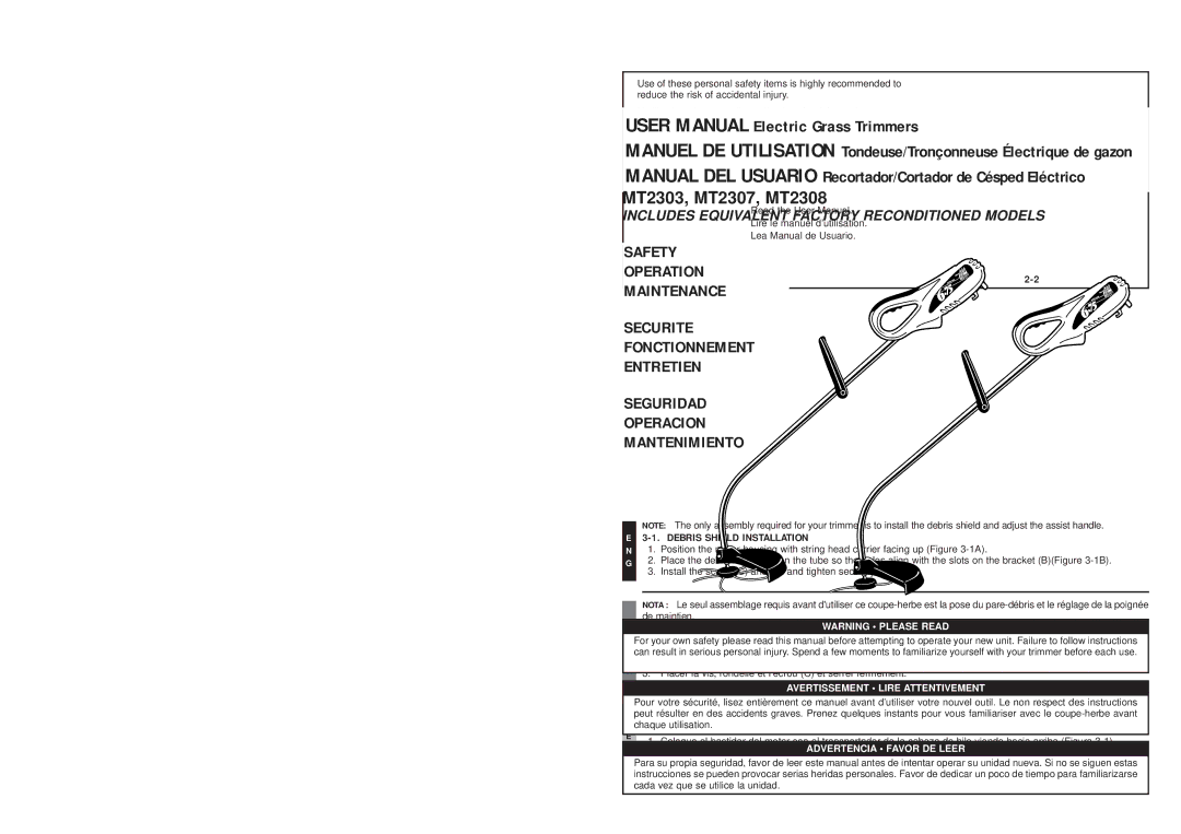 McCulloch MT2307, MT2308, MT2303 user manual International Symbols, Symboles Internationaux 