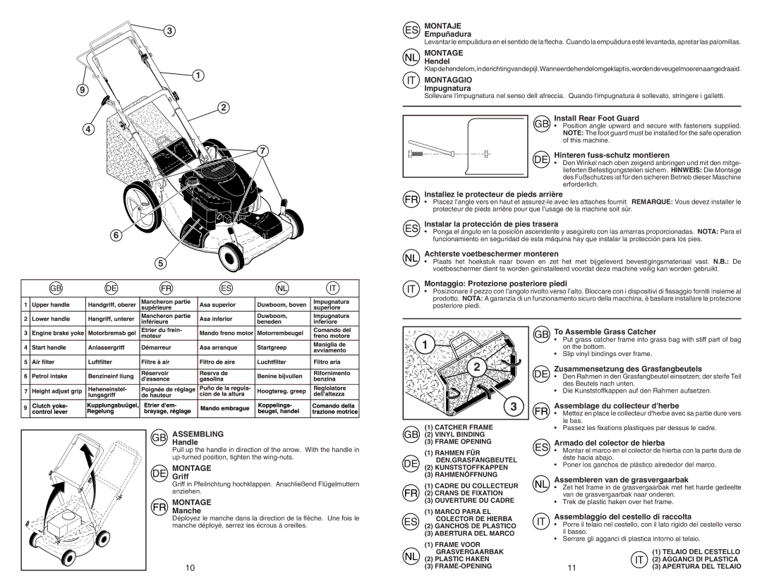 McCulloch PM6556D instruction manual Montaje, Montage, Montaggio, Assembling 