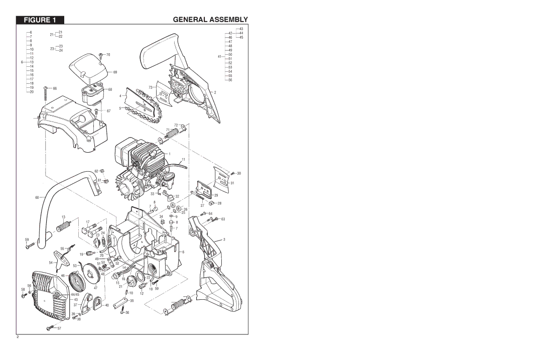 McCulloch POWERLITE-5000XB, POWERLITE-7300, POWERLITE-7000, ELP-3000, ELP-3500, ELP-3300 specifications General Assembly 