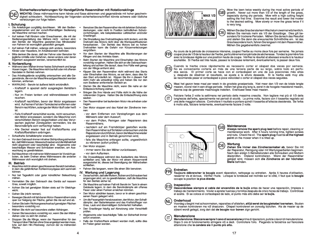 McCulloch PRE5553 instruction manual MAX 1/3 