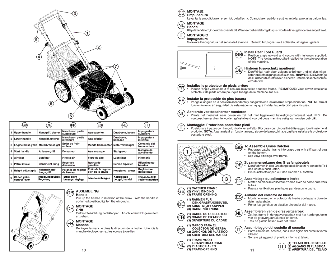 McCulloch PRE6556 instruction manual Montaje, Montage, Montaggio, Assembling 