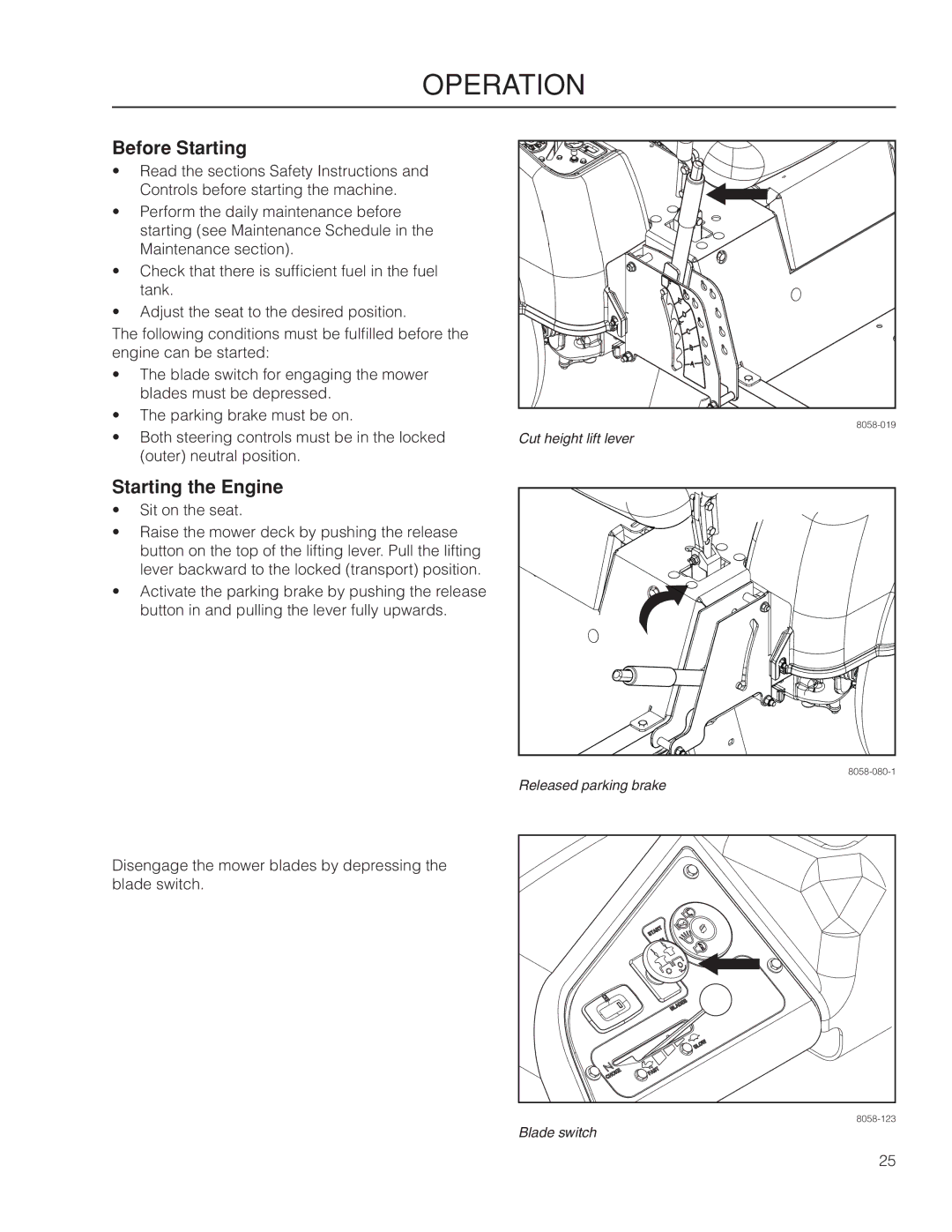 McCulloch 966564101, ZM4619 manual Before Starting, Starting the Engine 