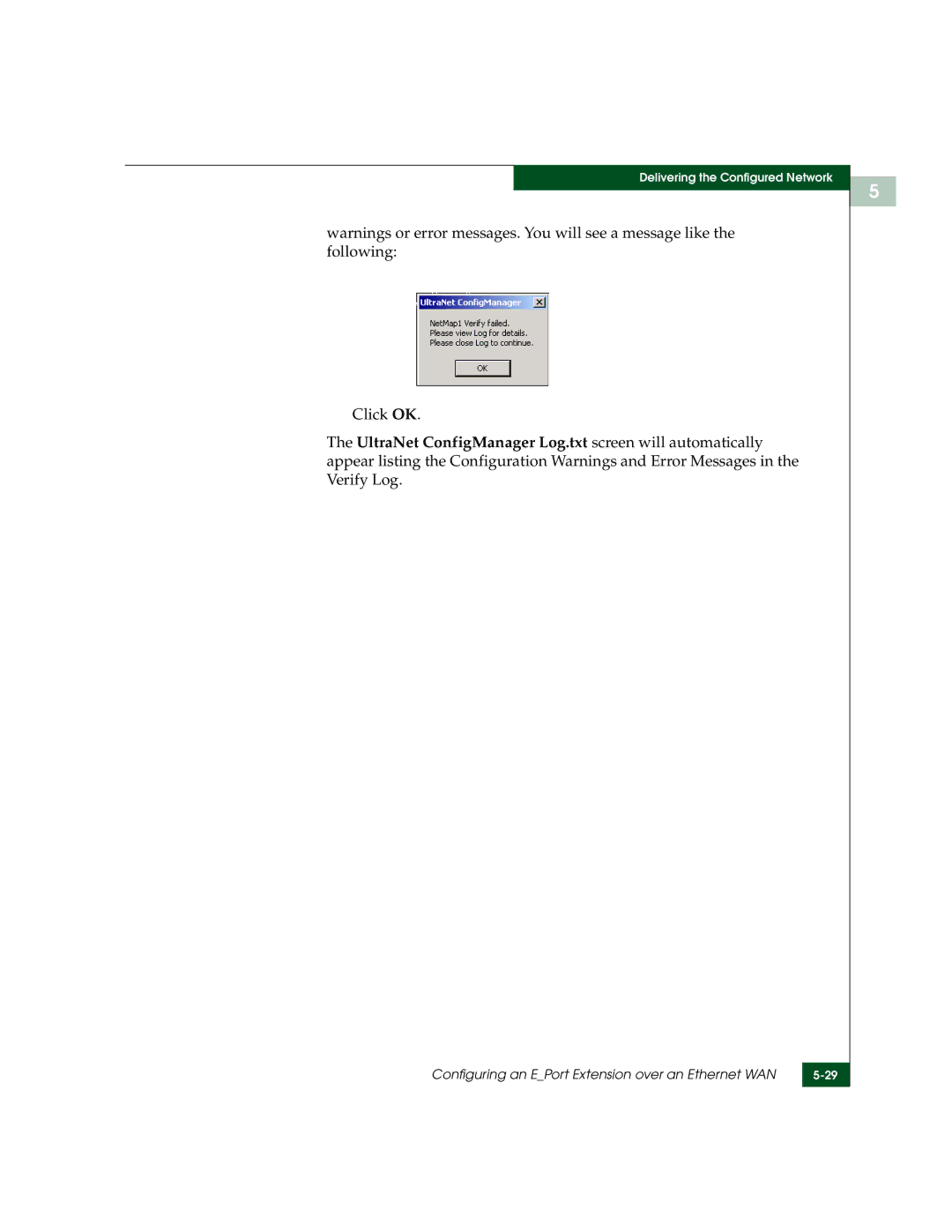 McDATA 3000 manual Configuring an EPort Extension over an Ethernet WAN 