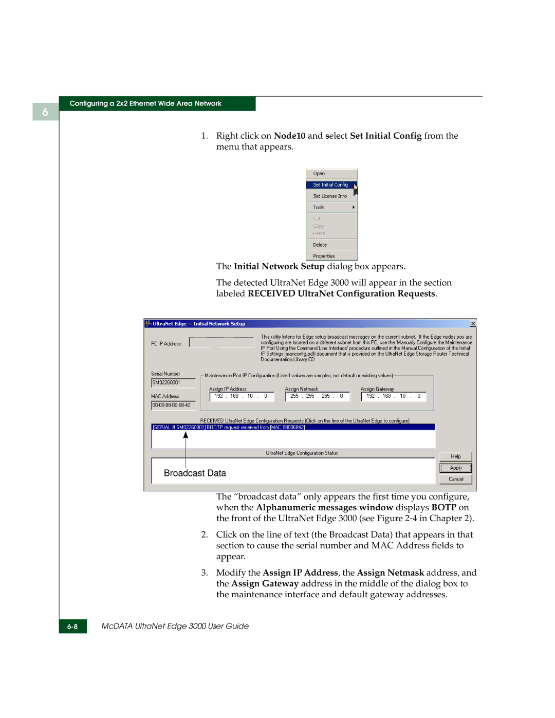 McDATA 3000 manual Broadcast Data 