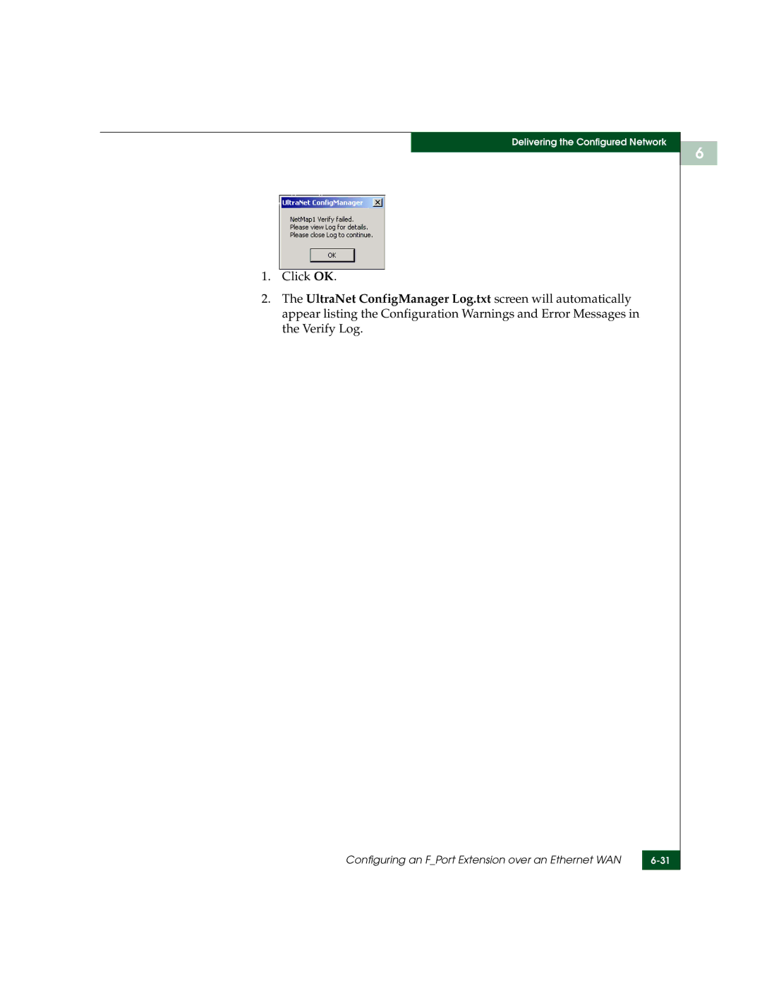 McDATA 3000 manual Configuring an FPort Extension over an Ethernet WAN 