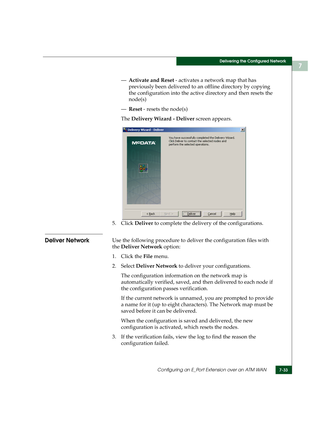 McDATA 3000 manual Deliver Network 