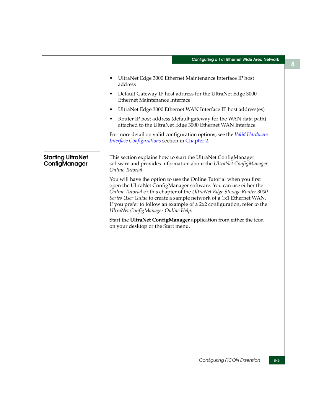 McDATA 3000 manual Interface Configurations section in Chapter 