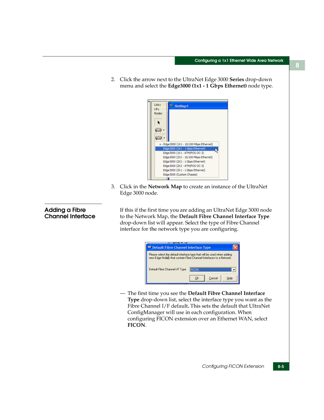 McDATA 3000 manual To the Network Map, the Default Fibre Channel Interface Type 