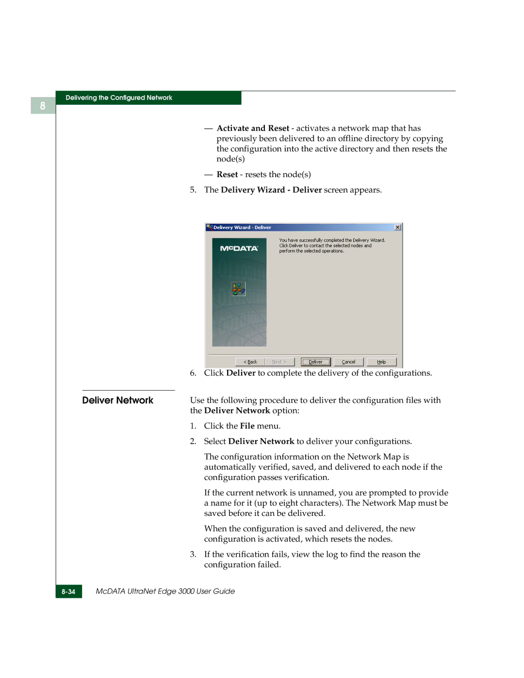 McDATA 3000 manual Deliver Network 