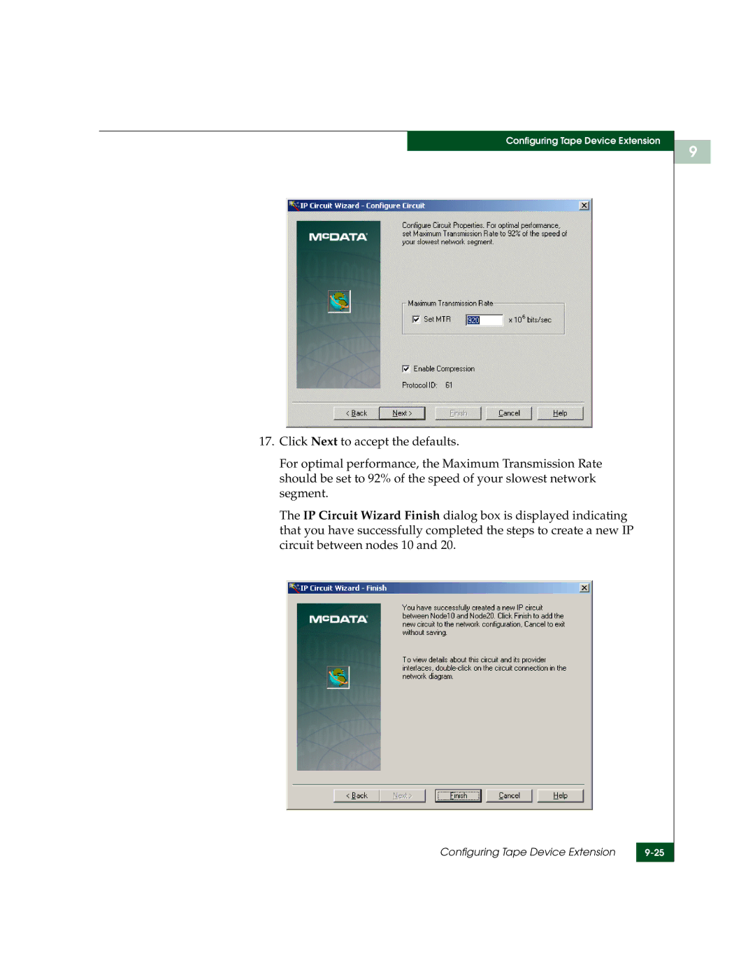 McDATA 3000 manual Configuring Tape Device Extension 