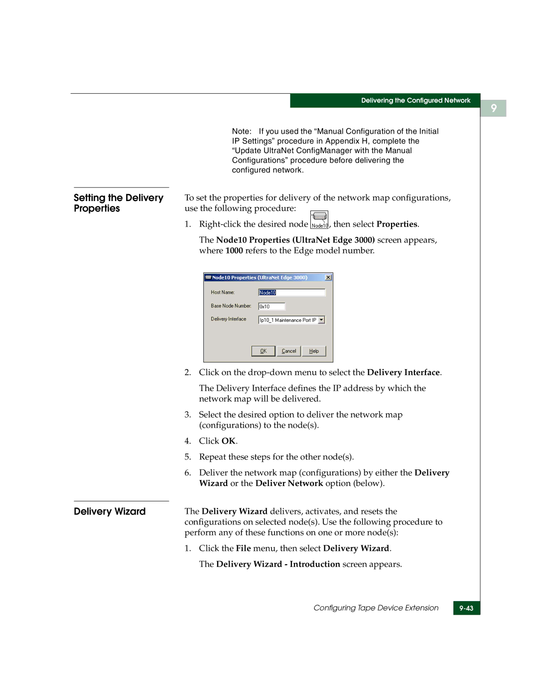 McDATA 3000 manual Setting the Delivery 