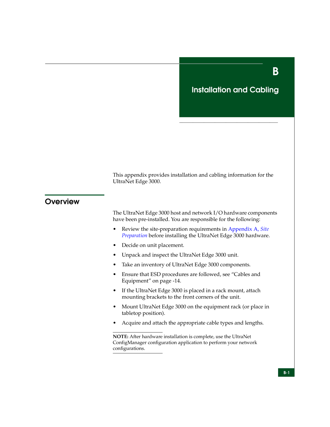 McDATA 3000 manual Installation and Cabling, Overview 