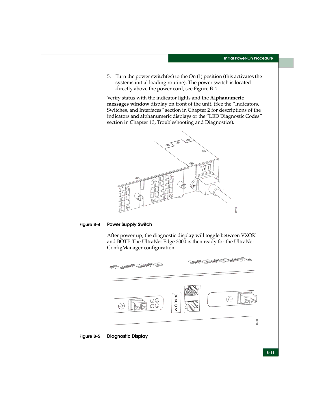 McDATA 3000 manual Figure B-4Power Supply Switch 