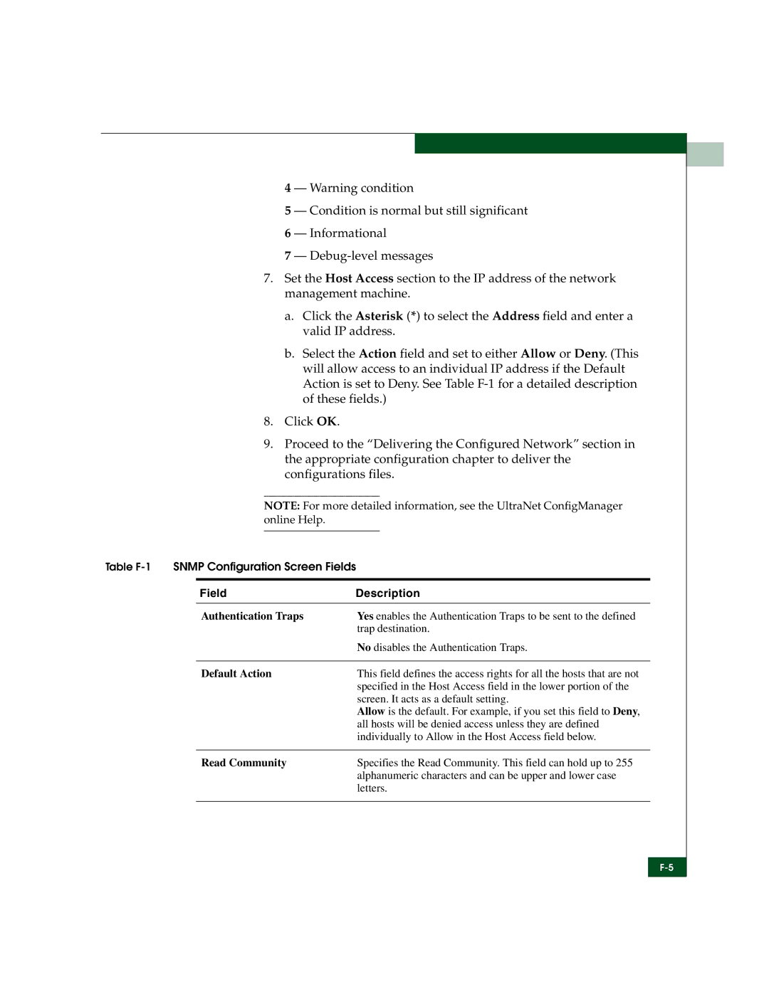 McDATA 3000 manual Field Description, Authentication Traps 