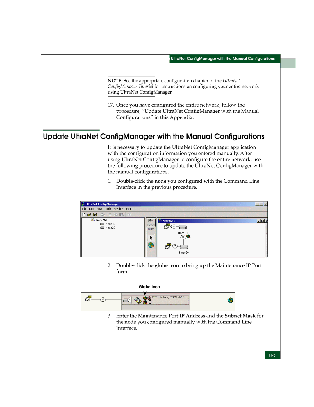 McDATA 3000 manual Update UltraNet ConfigManager with the Manual Configurations 