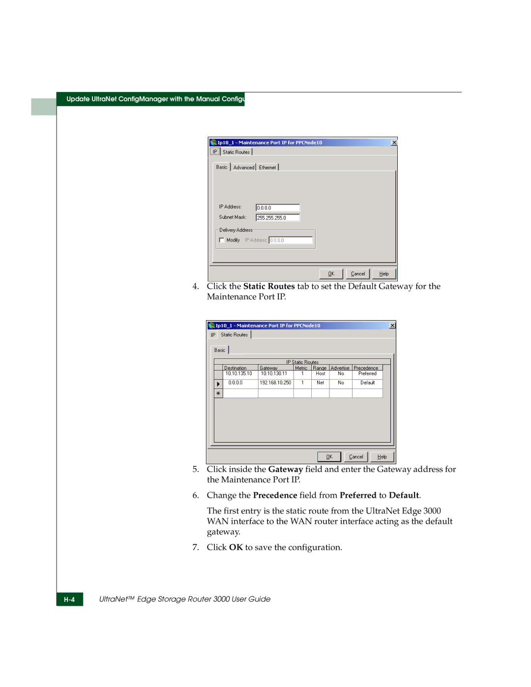 McDATA 3000 manual Change the Precedence field from Preferred to Default 