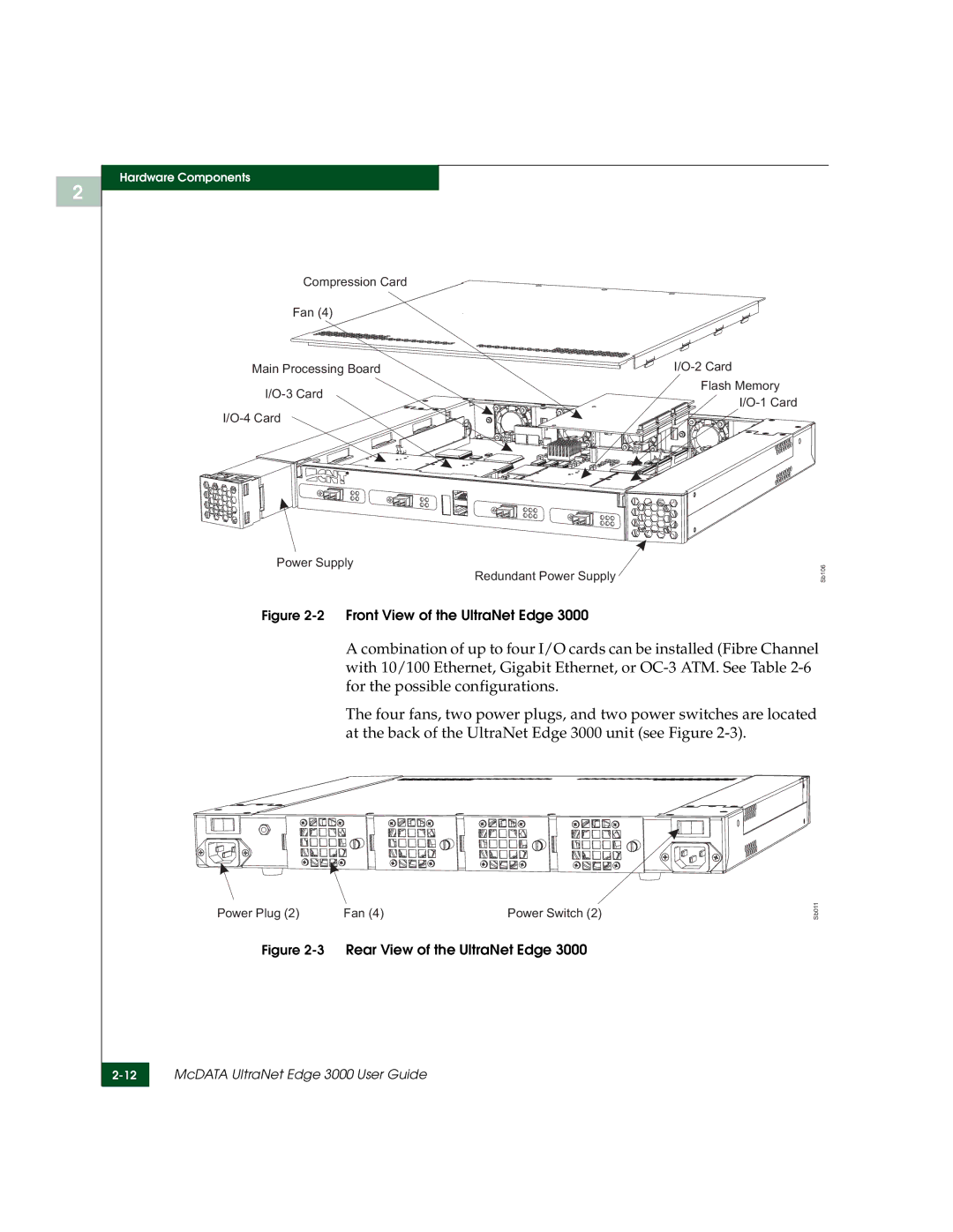 McDATA 3000 manual 2Front View of the UltraNet Edge 