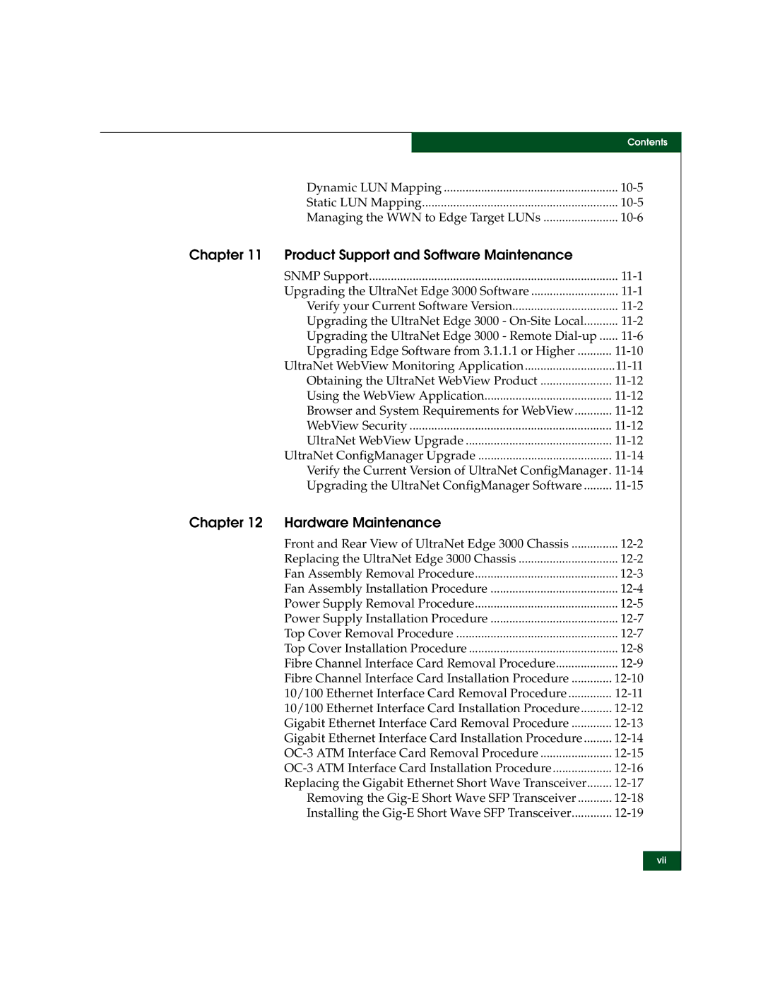 McDATA 3000 manual Product Support and Software Maintenance, Hardware Maintenance 