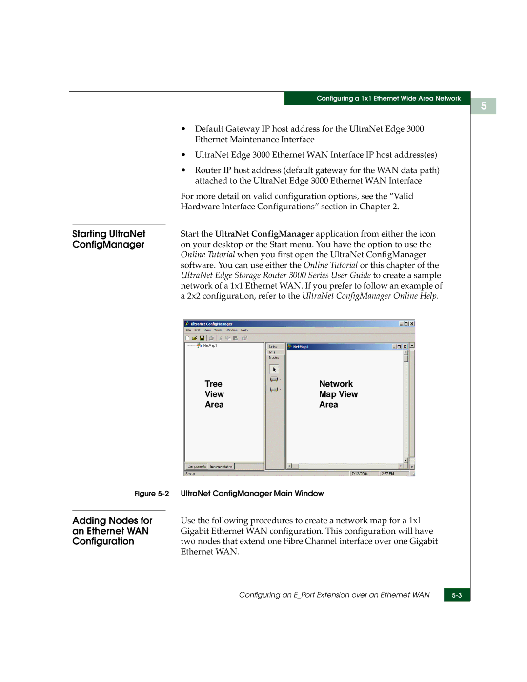 McDATA 3000 Adding Nodes for, An Ethernet WAN, Configuration, Use the following procedures to create a network map for a 