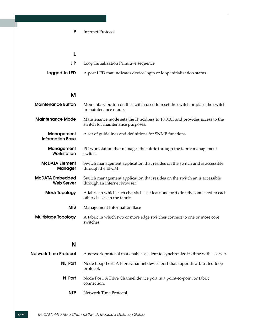 McDATA 4416 manual Information Base 