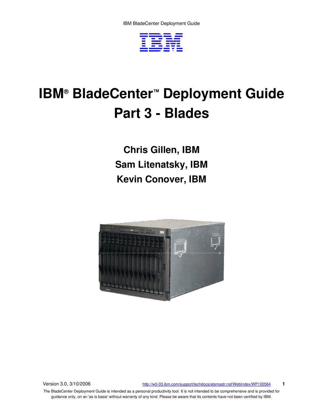 McDATA 8832 warranty IBM BladeCenter Deployment Guide Part 3 Blades 