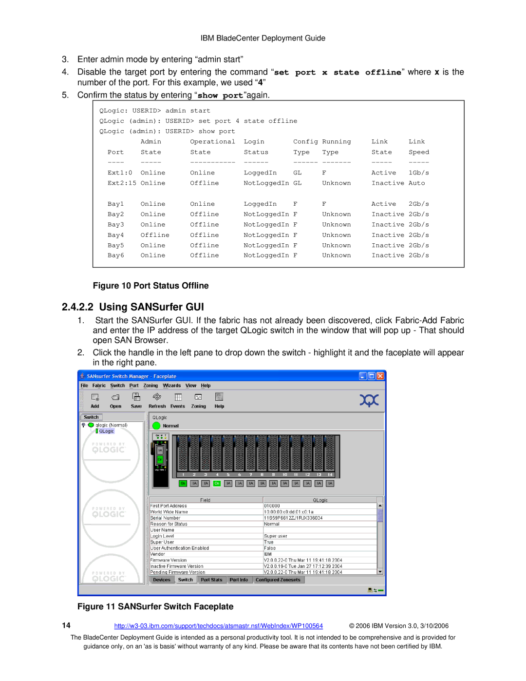 McDATA 8832 warranty Using SANSurfer GUI 