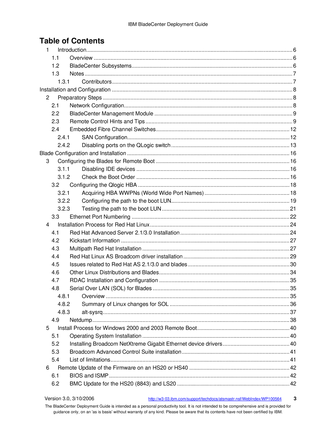 McDATA 8832 warranty Table of Contents 