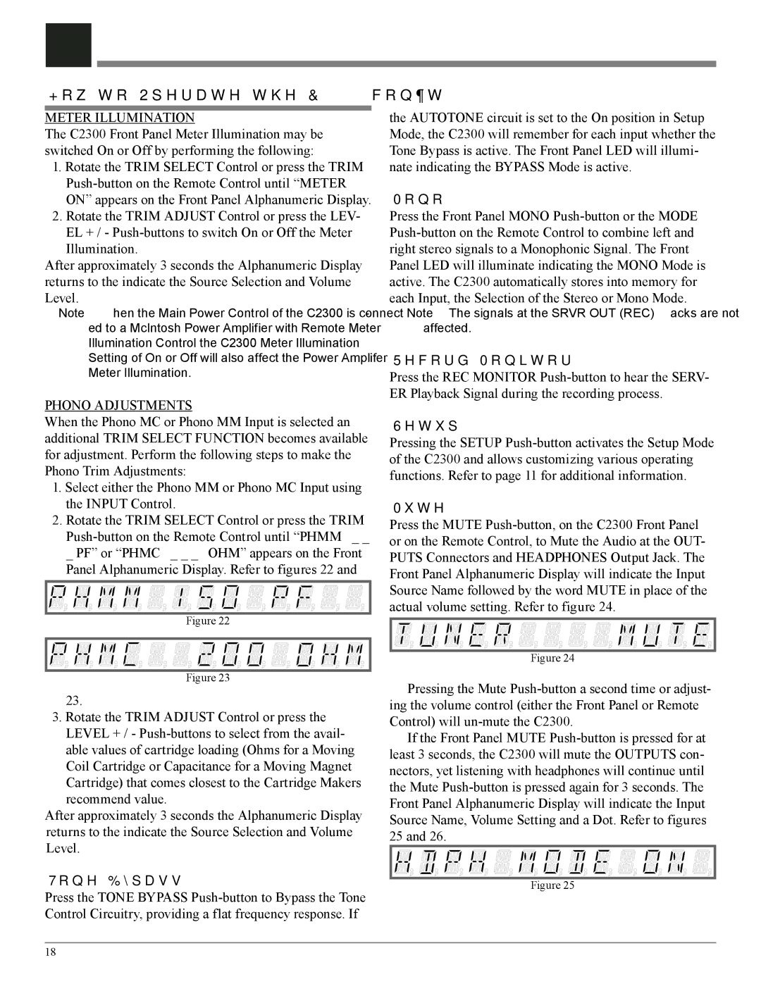 McIntosh owner manual How to Operate the C2300, con’t, Tone Bypass, Mono, Record Monitor 