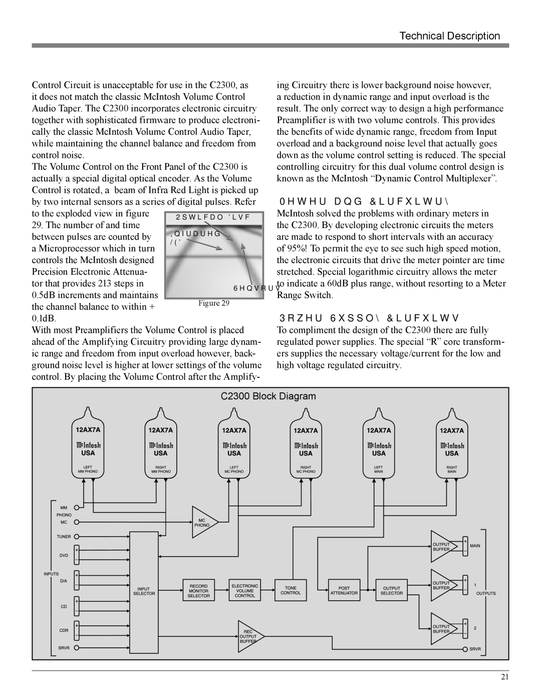 McIntosh C2300 owner manual Meter and Circuitry, Power Supply Circuits 