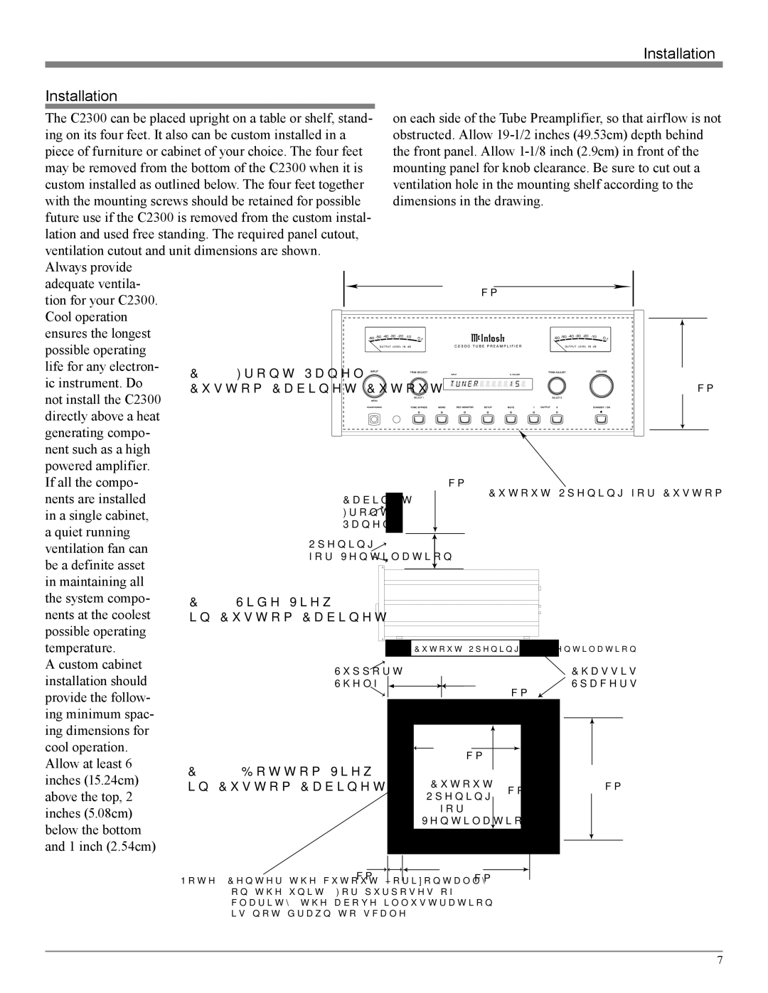 McIntosh C2300 owner manual Installation 