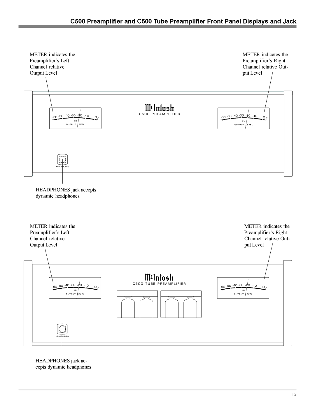 McIntosh C500 owner manual 