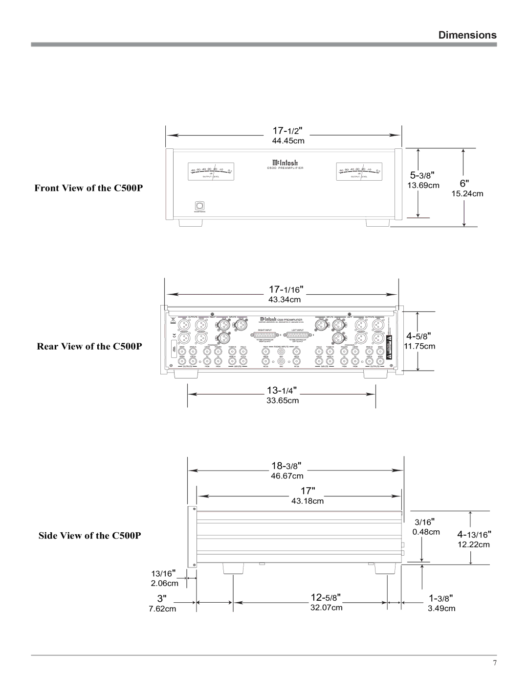 McIntosh C500 owner manual 17-1/2 