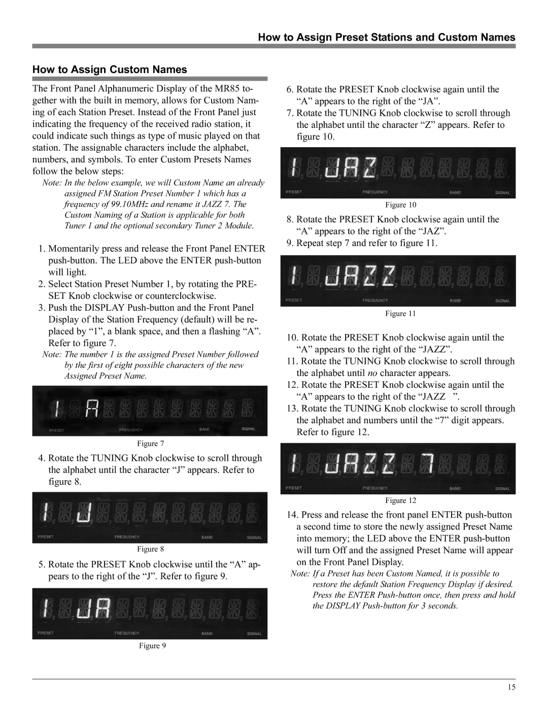 McIntosh M85 manual 