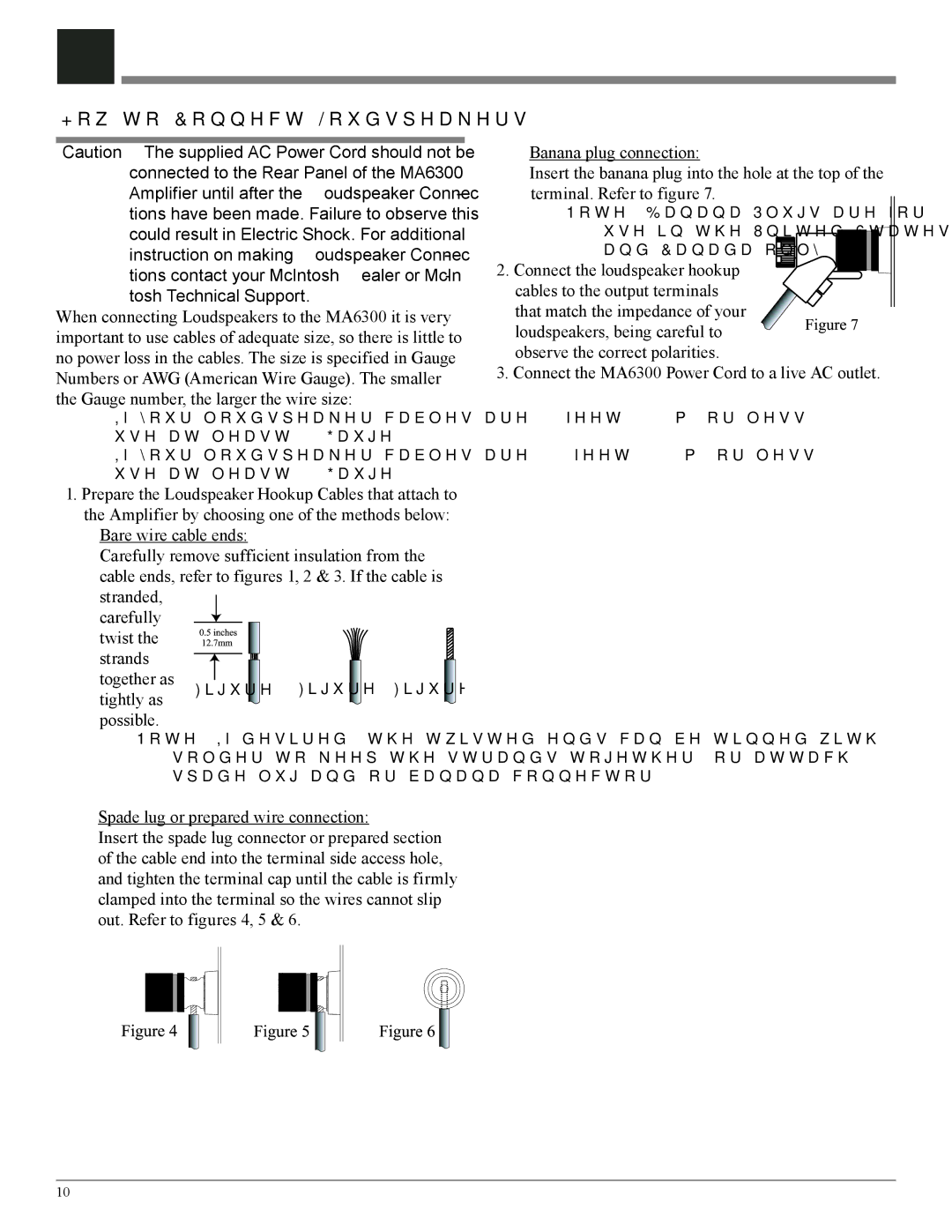 McIntosh MA6300 owner manual How to Connect Loudspeakers 