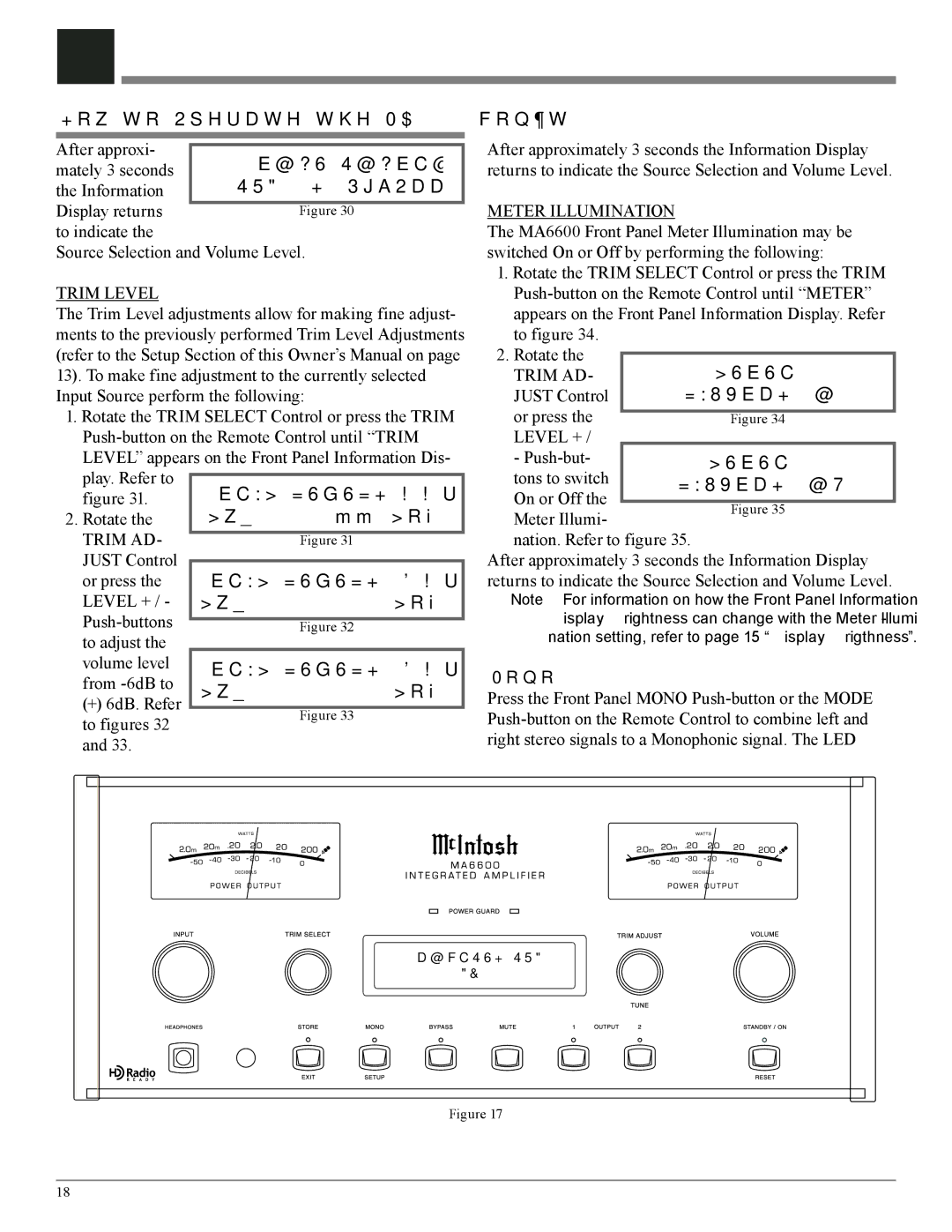 McIntosh owner manual How to Operate the MA6600, con’t 